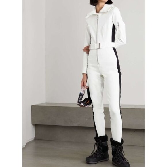 Cordova Signature Striped Ski Suit Women's Size L Ivory - Picture 1 of 8